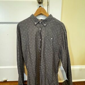 Men's Charcoal Button-Down Shirt